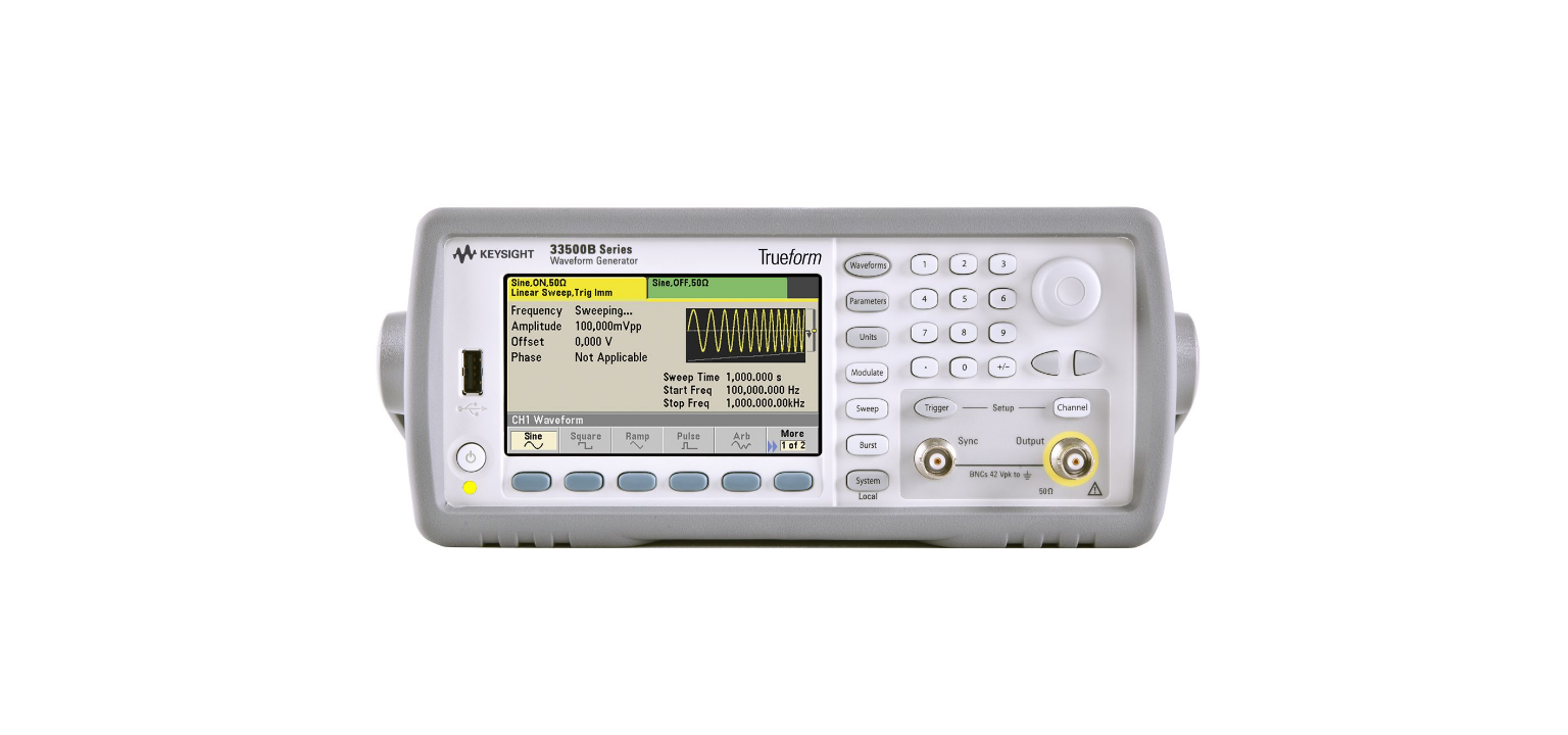 Keysight 33521B Funktionsgenerator, Wobbler 1μHz → 30MHz Digitalfrequenz, FM-moduliert, UK-Netzstecker