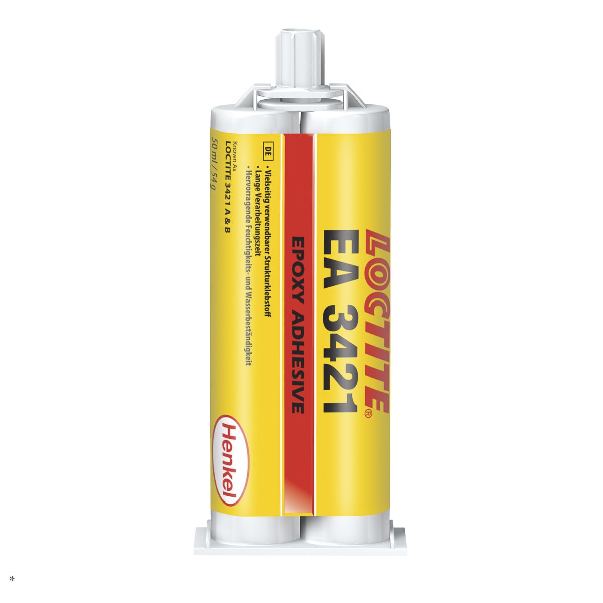 Loctite Loctite HYSOL 3421 Transparent Yellow 50 ml Epoxy Adhesive Dual Cartridge for Ceramic, Metal, Plastic, Wood