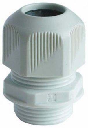Legrand 968 Series Grey Polyamide Cable Gland, ISO20 Thread, 10mm Min, 14mm Max, IP55