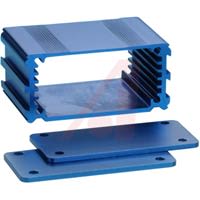 Box Enclosures ALUMINUM ENCLOSURE, 2 PLATES, 8 SCREWS, BLUE ANODIZED, 1.18 H X 2.5 W X 1.57 L