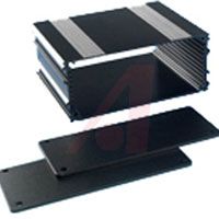 Box Enclosures ALUMINUM ENCLOSURE, 2 PLATES, 8 SCREWS, BLACK ANODIZED, 1.18 H X 2.5 W X 4.72 L