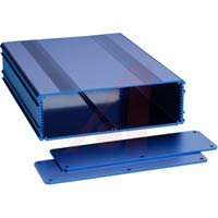 Box Enclosures ALUM ENCLOSURE, 2 PLATES, 10 SCREWS, BLUE ANODIZED, 2.11 H X 6.68 W X 8.66 L