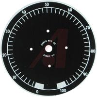 Ohmite Dial; 5-1/2 In.; Aluminum; Black Enameled; For Use With P, N, R, U Models