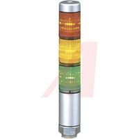 Patlite LIGHT TOWER,3 - LIGHT,24V AC/DC,RED,YELLOW,GREEN,DIRECT MOUNT