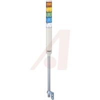 Patlite LIGHT TOWER,5-LIGHT,24V AC/DC,RED,YELLOW,GREEN,BLUE,CLEAR,POLE MOUNT