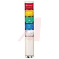 Patlite LIGHT TOWER,5-LIGHT,24V AC/DC,RED,YELLOW,GREEN,BLUE,CLEAR,DIRECT MOUNT