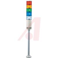 Patlite LIGHT TOWER,5-LIGHT,24V AC/DC,RED,YELLOW,GREEN,BLUE,CLEAR,POLE MOUNT