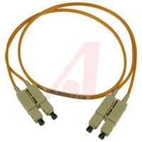 TE Connectivity Assembly, Fiber Optic Cable; 62.5/125; Multimode; Zipcord; 0.118 In.; 2; Orange