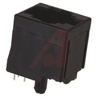 TE Connectivity Jack; PCB Mounted Jack; 6; Polyester (PBT); Phosphor Bronze; 0.65 In.