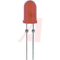 Vishay Lamp, LED;Red;15mcd;5mmDia.;T-1-3/4;20mA;2V;640nm;+/-30deg;GaAsP On GaAs;15V