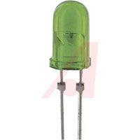 Vishay Lamp, PCB LED;Green;30mcd;T-1-3/4 (5mm);30mA;2.4V;565nm;14deg;GaP On GaP;15V