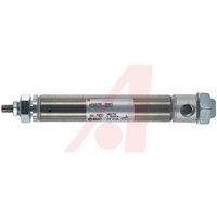 SMC CYLINDER, PNEUMATIC, DOUBLE END MOUNT, 3/4IN. BORE, 2IN. STROKE, SPRING RETURN