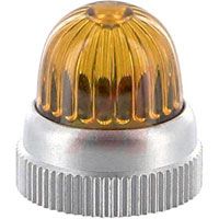 Dialight Cap, Lens; Amber; 0.83 In.; 11/16 In.; 0.86 In.; Round; Brass; Polycorbonate
