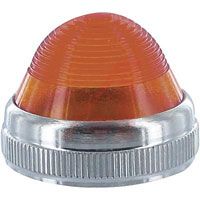 Dialight Lens, Indicator; Red; 1.14 In.; 1 In.; 0.94 In.; Round; Polycarbonate