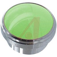 Dialight Indicator; Green; 1.13 In.; 1.13 In.; Round; Chrome Plated Brass