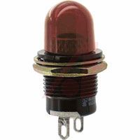 Dialight INDICATOR, INCANDESCENT, T 13/4 MIDGET FLANGE BASE, UNFROSTED RED