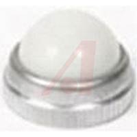 Dialight Indicator; Pure White; 1 In.; Panel Mount; Panel; Brass; 1.00 In. (Max.)
