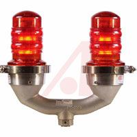 Dialight OBSTRUCTION LIGHTING FIXTURE, DOUBLE, 120 VAC, RED