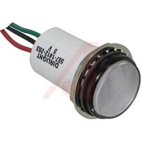 Dialight Indicator, LED; Red/Green; 400/1000 FL; 11/16 In.; 5 VDC; 70/16 MA; Panel; MIL