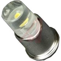 Dialight LED, SINGLE CHIP BASED, T-1 3/4, MIDGET FLANGE, POLARIZED, 28V, WHITE