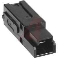TE Connectivity Connector, Power Lock; Polycarbonate; 1; Hermaphroditic; In-Line; Black