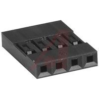 Amphenol ICC Connector,crimp-to-wire Housing,single Row,2.54mm(.100)cont Centers,4 Position