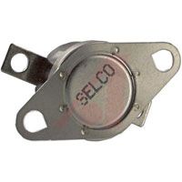 Selco Thermostat; Disc; 125/250 VAC; 15/10 A; Normally Open; Solder Tab; Phenolic