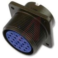 Amphenol Industrial Connector,metal Circ,box Receptacle,size 12s,2 #16 Solder Socket Cont,olive Drab
