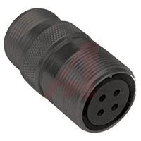 Amphenol Connector,metal Circ,cable Recept,size 14s,for 3#16 Crimp Pin Contact,black Fin