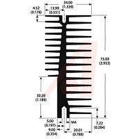 AAVID THERMALLOY Extrusion, Heat Sink, 8.2 Foot