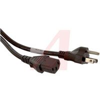 Volex Power Cords Power Cord, Detachable; 10 A; Plug; SJT; 3 M; 0.315 In. (Nom.); 1250 W; 125 V
