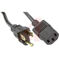 Volex Power Cords Power Cord, Detachable; 10 A; Plug; SJT; 2 M; 0.315 In. (Nom.); 1250 W; 125 V