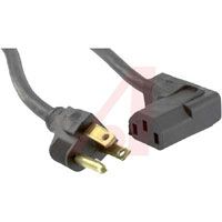 Volex Power Cords Power Cord; 10 A; 2 M; 0.253 In. (Nom.) (OD); 1250 W; 125 V; Black; 60 DegC