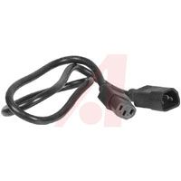 Volex Power Cords Power Cord; 13 A; Cord; SJT; 1 M; 0.34 In. (Nom.) Outer; 1625 W; 125 V; Black