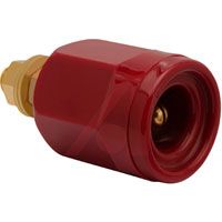 Superior Electric Electrical Connector; Pin Receptacle; 0.38 In.; 2 In.; 0.25 In. (Max.); Red;