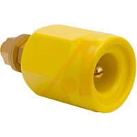 Superior Electric Electrical Connector; Pin Receptacle; 0.38 In.; 2 In.; 0.25 In. (Max.); Yellow