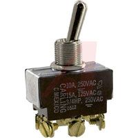 Carling Technologies Switch, Toggle, Heavy Duty, AC Rated, DPDT, On-None-On, Screw Terminals