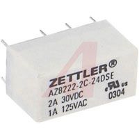 American Zettler Relay, DIP; 125 VAC/30 VDC; 1 A/2 A; Coil 24 VDC / 2.88 Kohms; DPDT
