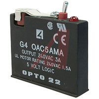 Opto 22 I/O Module, AC Output, 24-280VAC, 5VDC, Logic With Hoa/sw