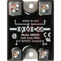Opto 22 Relay; 45 A; 380 VAC; Solid State; 120; 0.9 W; Panel; 2.25 In. L X 1.75 In. W