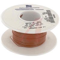 Alpha Wire Wire, Hook-Up; 26 AWG; 19/38; 0.006 In.; 0.032 In.; -60 DegC; 250 V; Red