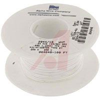 Alpha Wire Wire, Hook-Up; 24 AWG; 19/36; 0.006 In.; 0.037 In.; -60 DegC; 250 V; White