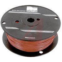 Alpha Wire Wire, Hook-Up; 24 AWG; 7/32; 0.016 In.; 0.057 In.; -40 DegC; 300 V; Red