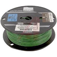 Alpha Wire Wire, Hook-Up; 24 AWG; 7/32; 0.016 In.; 0.057 In.; -40 DegC; 300 V; Green