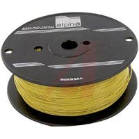 Alpha Wire Wire, Hook-Up; 24 AWG; 7/32; 0.016 In.; 0.057 In.; -40 DegC; 300 V; Yellow
