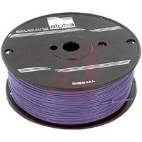 Alpha Wire Wire, Hook-Up; 22 AWG; 7/30; 0.016 In.; 0.065 In.; -40 DegC; 300 V; Violet