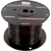 Alpha Wire Wire, Hook-Up; 22 AWG; 7/30; 0.016 In.; 0.065 In.; -40 DegC; 300 V; Black