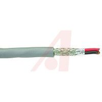Alpha Wire Cable, Shielded; 25; 22 AWG; 7 X 30; 0.410 In.; 0.010 In.; 0.032 In.; PVC