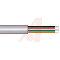 Alpha Wire Cable, Unshielded; 8; 18 AWG; 16 X 30; 0.31 In.; 0.016 In.; Color-Coded PVC