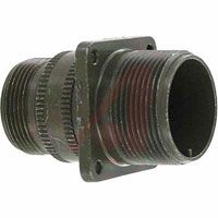 Amphenol Industrial Connector Comp,shell Only,metal Circular,wall Recept,solid Bkshl,size 18,olive